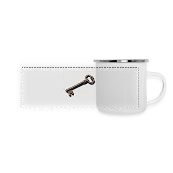 Beständigkeit ist das wichtigste motivierende Zitat Positiv - Panorama Emaille-Tasse - Weiß - Vorne