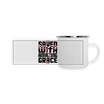 Sauvé avec une grâce étonnante - Mug panoramique émaillé - blanc - Devant