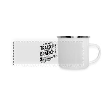 Nicht über Bratsche tratschen Bratschisten Humor - Panorama Emaille-Tasse - Weiß - Vorne