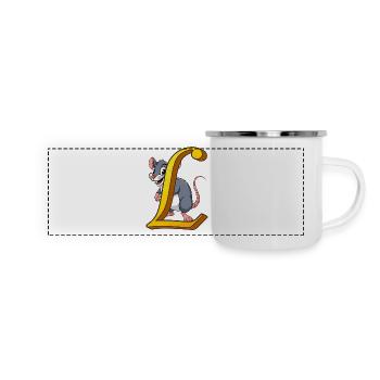 LETTER L - Panoramic Camper Mug - white - Front