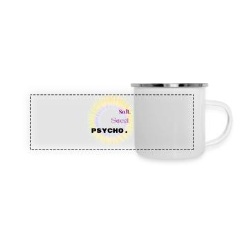 Soft Sweet Psycho Shirt – Y2K Baddie Aesthetic - Panoramic Camper Mug - white - Front