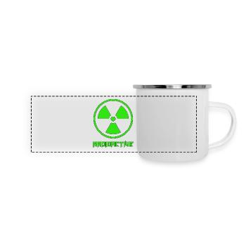 Radioaktiv Symbol – Nuclear – T-Shirt - Panorama Emaille-Tasse - Weiß - Vorne