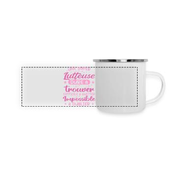 Ein Super Wrestler - Wrestler Geschenk - Panorama Emaille-Tasse - Weiß - Vorne
