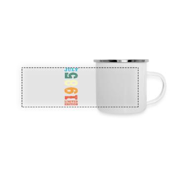 Juillet 1985 Vintage Rétro Cadeau Anniversaire - Mug panoramique émaillé - blanc - Devant