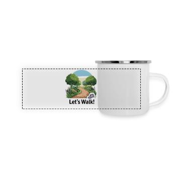 PROMENADE VERTE - Mug panoramique émaillé - blanc - Devant