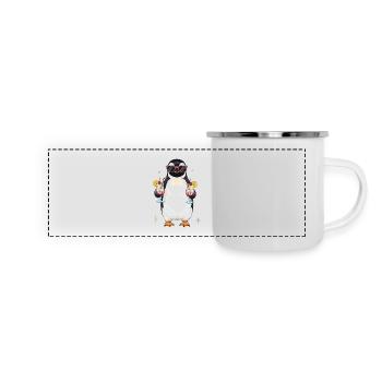 Die Lage Ist Besäufniserregend - Panorama Emaille-Tasse - Weiß - Vorne