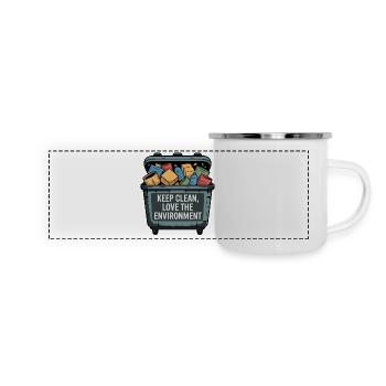 Eco-Friendly Waste Management Sleeve Design - Panoramic Camper Mug - white - Front