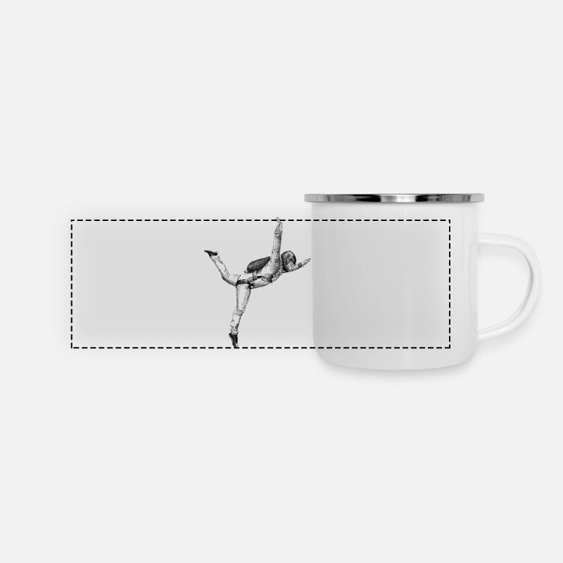 Vol libre - Mug panoramique émaillé - blanc