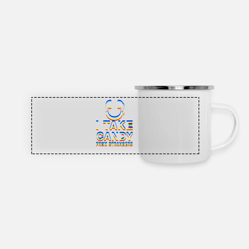 Colorful fun motif with sugar-sweet message - Panoramic Camper Mug - white