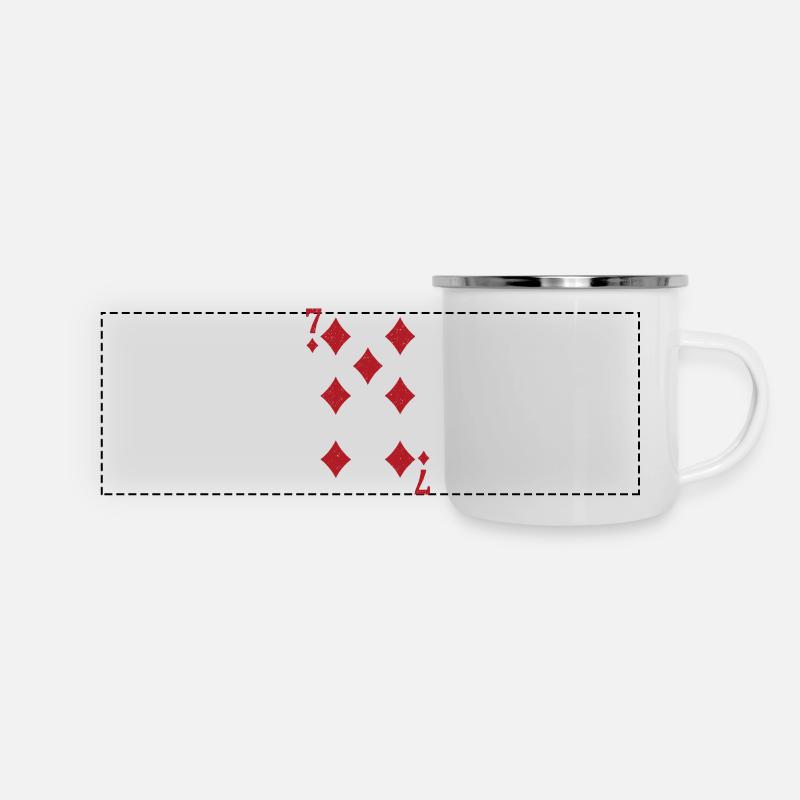 7 Diamonds Card Romme Doppelkopf - Panoramic Camper Mug - white