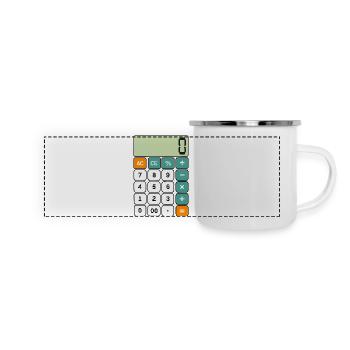 Number Day Minimalist Digital Calculator Design - Panoramic Camper Mug - white - Front