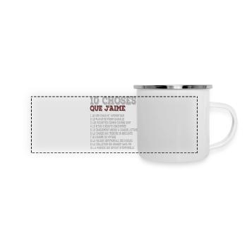 10 Things I Love Retro Music Vinyls - Panoramic Camper Mug - white - Front