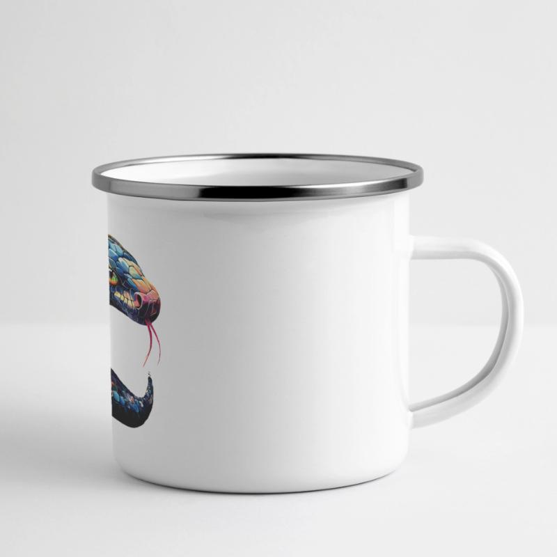 serpent, python, cobra, serpent à sonnettes, serpents Mug panoramique émaillé