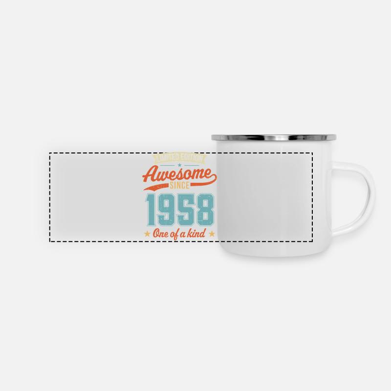 Awesome Since 1958 - Panoramic Camper Mug - white