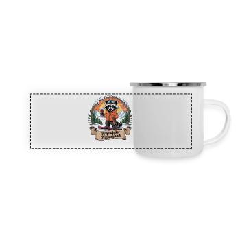 Soirée d’équipe Vacances de ski Ski & Snowboarder Après-ski - Mug panoramique émaillé - blanc - Devant