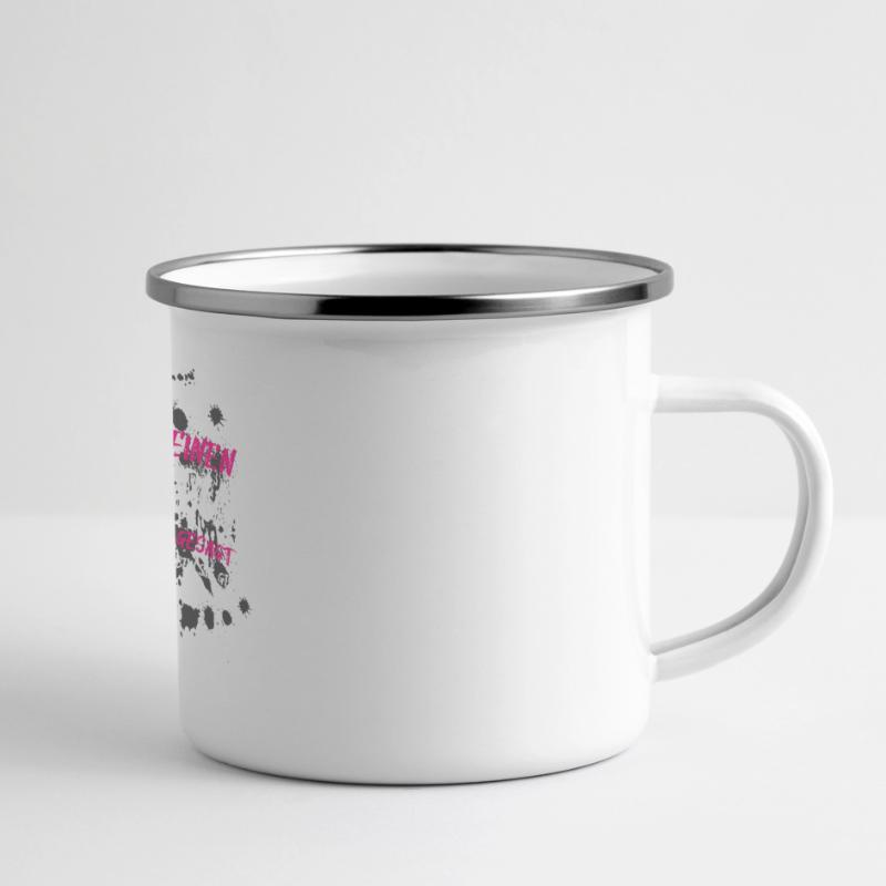 Faire une course dans la boue, une course dans la boue, une course dans la boue, une course dans la boue Mug panoramique émaillé