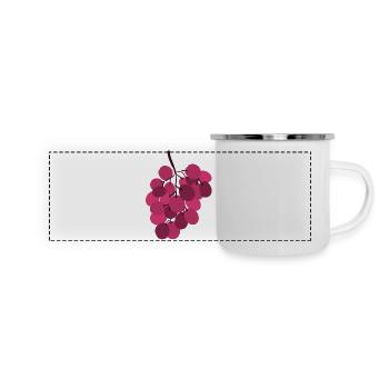 Vivid Pink Grapes Cluster - Panoramic Camper Mug - white - Front