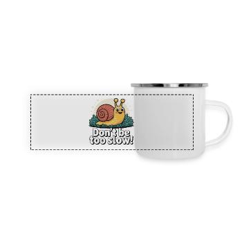 Slow and Steady Snail Cheer - Panoramic Camper Mug - white - Front