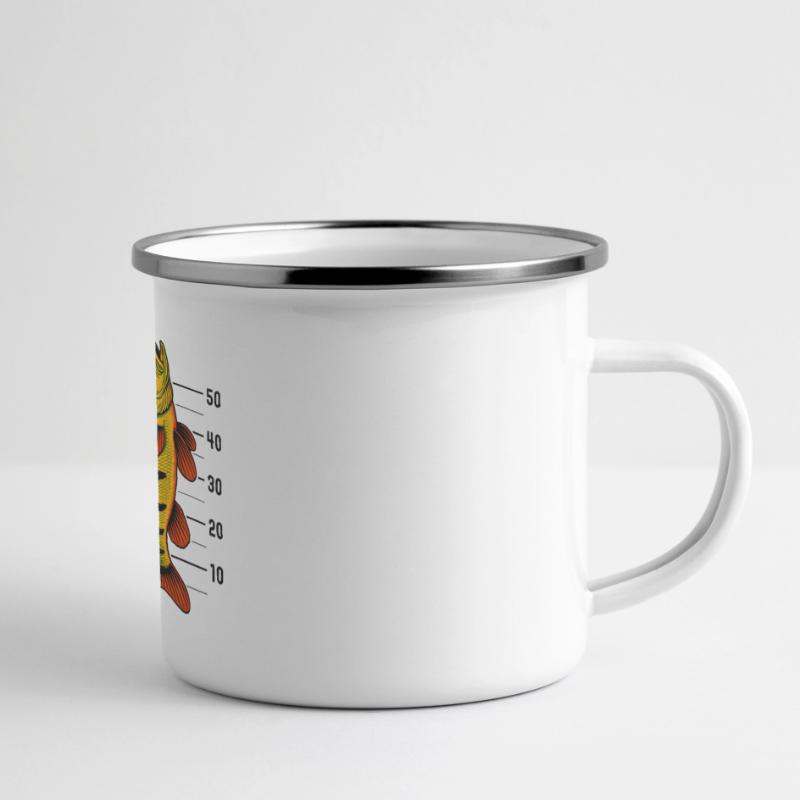 Perche Perche Perche Perche Perche Pêche Perche Perche Mug panoramique émaillé
