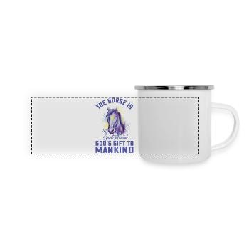 Horse Lover Fan Design - My Spirit Animal - Panoramic Camper Mug - white - Front