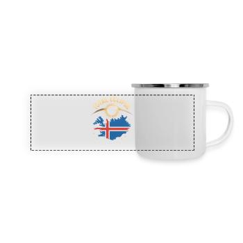 Total Solar Eclipse Iceland 2026 - Panoramic Camper Mug - white - Front