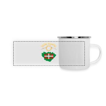 Totale Sonnenfinsternis Bilbao 2026 - Panorama Emaille-Tasse - Weiß - Vorne