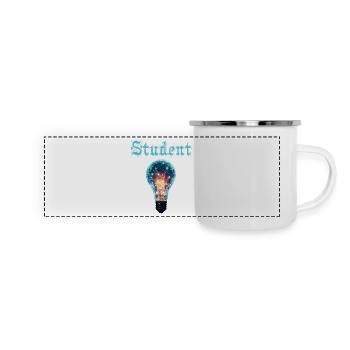 Student Design – Light Bulb Energy & Inspiration - Panoramic Camper Mug - white - Front