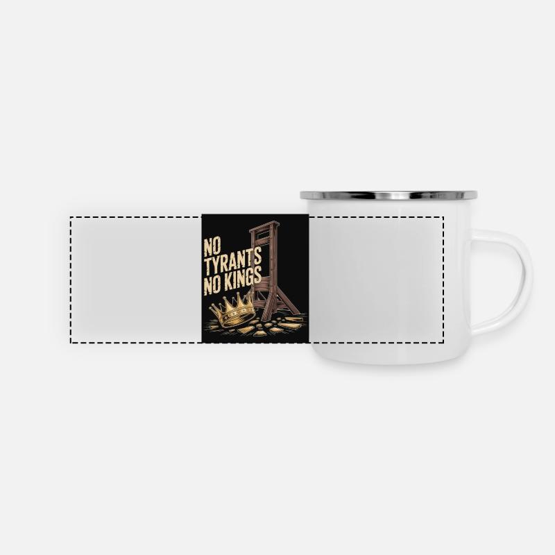 Pas de tyrans, pas de rois - Mug panoramique émaillé - blanc