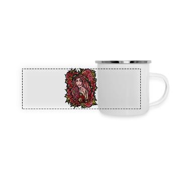 Rose Bloom Enchantress - Panoramic Camper Mug - white - Front