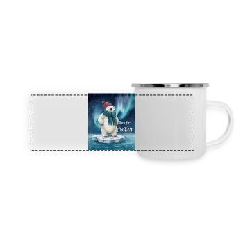 Born for Winter Polar Bear - Panoramic Camper Mug - white - Front