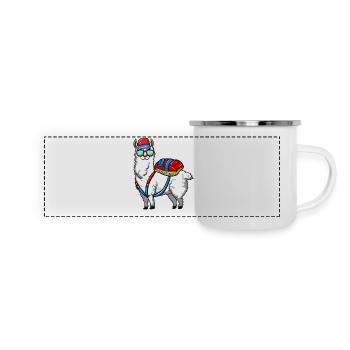 Llama Back to School Kids Class of 2026 Fun - Panoramic Camper Mug - white - Front