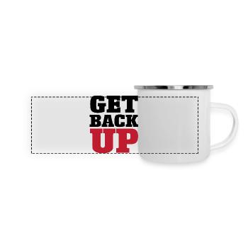 Judo Graphic Get Back Up - Panoramic Camper Mug - white - Front