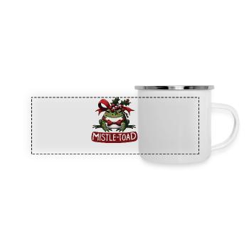 Mistle-Toad Funny Christmas Toad Pun - Panoramic Camper Mug - white - Front
