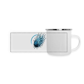 Handball Eis Ball, eiskalter Wurf, Coolness - Panoramic Camper Mug - white - Front