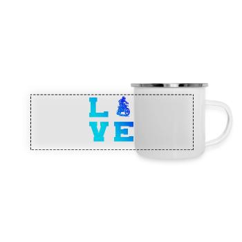 A must-have for real motocross - Panoramic Camper Mug - white - Front