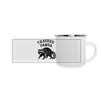 Trashed Panda - Panoramic Camper Mug - white - Front