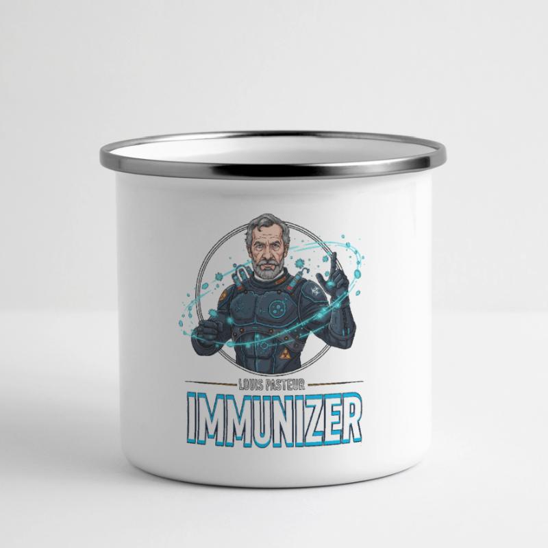 Pasteur-Immunizer-Rüstung Panorama Emaille-Tasse