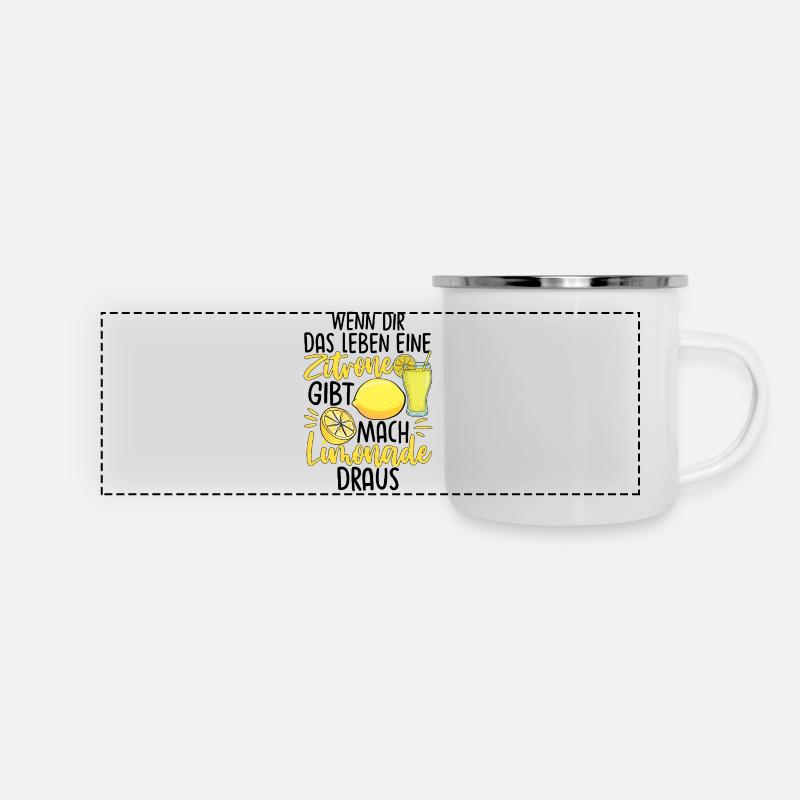 When life gives you a lemon Make lemonade - Panoramic Camper Mug - white
