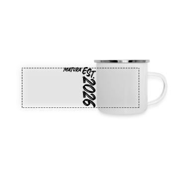 Matura Est. 2026 - Panorama Emaille-Tasse - Weiß - Vorne