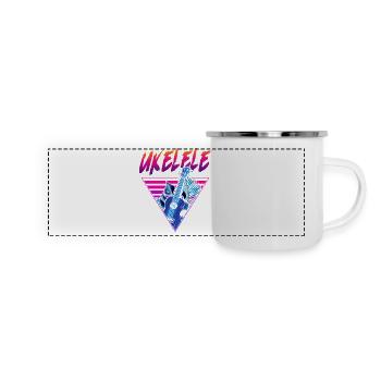 Hawaiian Ukulele Uke Retro 80s 90s - Panoramic Camper Mug - white - Front