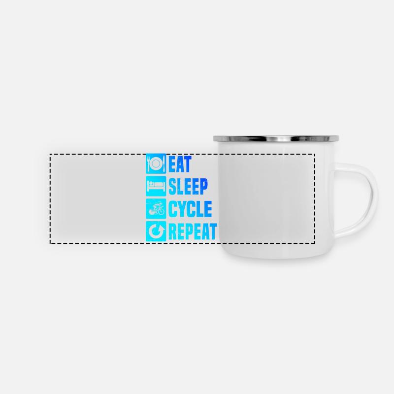 I love road bikes, cool design for racing bikes - Panoramic Camper Mug - white