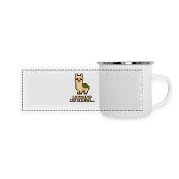 Pixel Llama: Loading Cuteness - Panoramic Camper Mug - white - Front