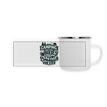 Beer before four at the campsite - Panoramic Camper Mug - white - Front