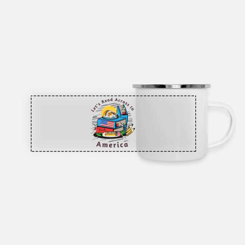 Read Across America Hamster - Panoramic Camper Mug - white