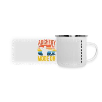 Archery Mode On Retro Sunset - Panoramic Camper Mug - white - Front