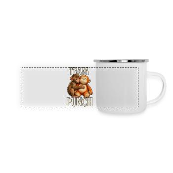 Monkey Punch Baby Graphic Little Punch Big Love - Mug panoramique émaillé - blanc - Devant