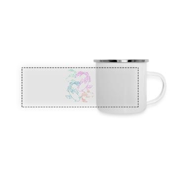 Poisson koi carpe koi koi - Mug panoramique émaillé - blanc - Devant