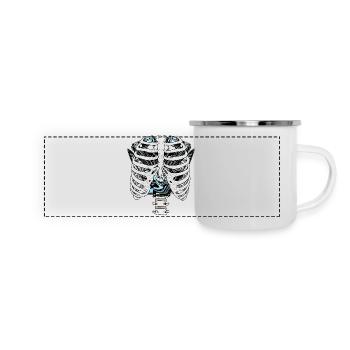 Ribcage Circuit Engine Motorcycle Mechanic - Panoramic Camper Mug - white - Front