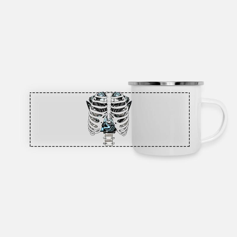 Ribcage Circuit Engine Motorcycle Mechanic - Panoramic Camper Mug - white