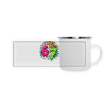 Idée cadeau humoristique de mème pour les enfants de 67 ans - Mug panoramique émaillé - blanc - Devant
